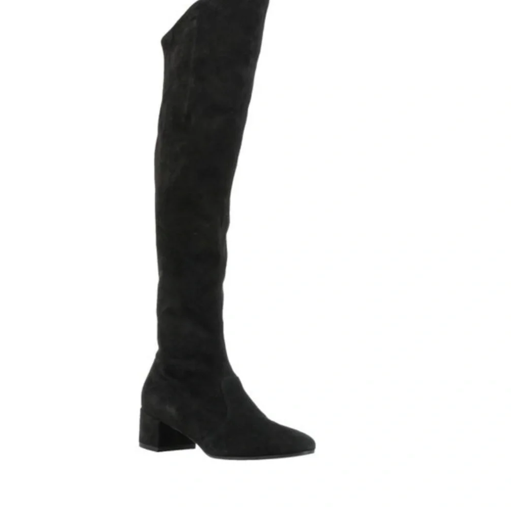 L'autre Chose suede over the knee square toe boot